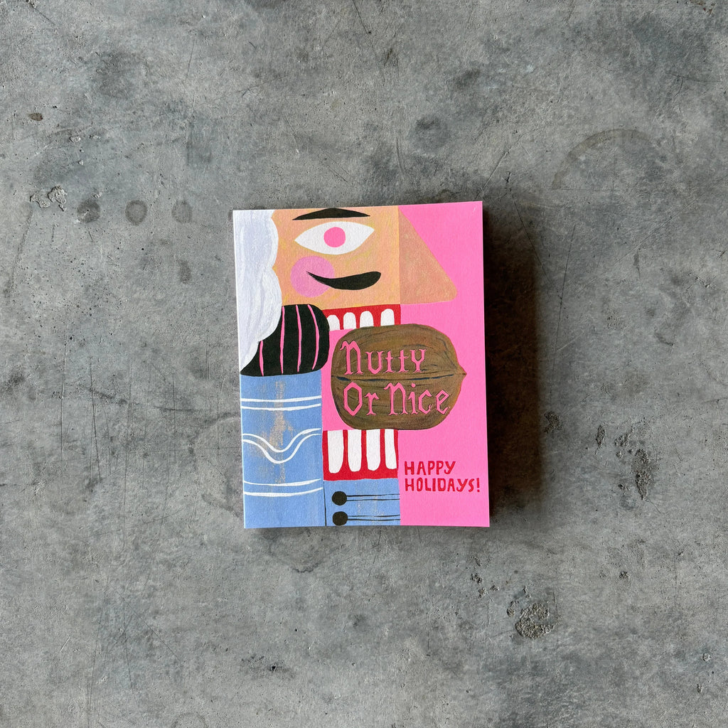 Red Cap Cards - Nutty or Nice Greeting Card - Shop Duet
