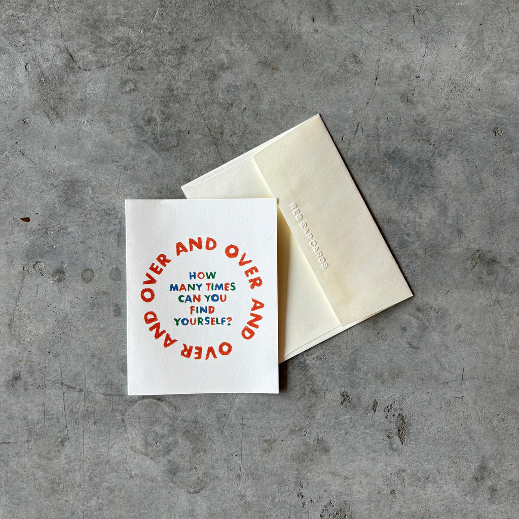 Red Cap Cards - Over and Over Greeting Card - Shop Duet