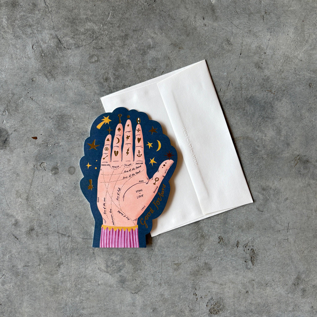Red Cap Cards - Palm Reading Encouragement Card - Shop Duet