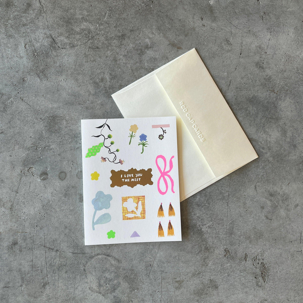 Red Cap Cards - Petals and Blooms Love Greeting Card - Shop Duet