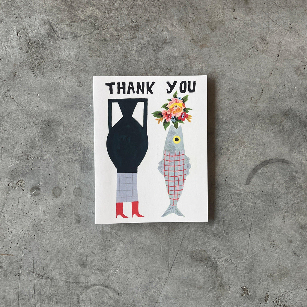 Red Cap Cards - Vases Thank You Greeting Card - Shop Duet