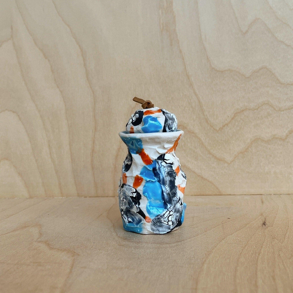 Small Ideas Studio - Stash Jar - White/Blue - Shop Duet