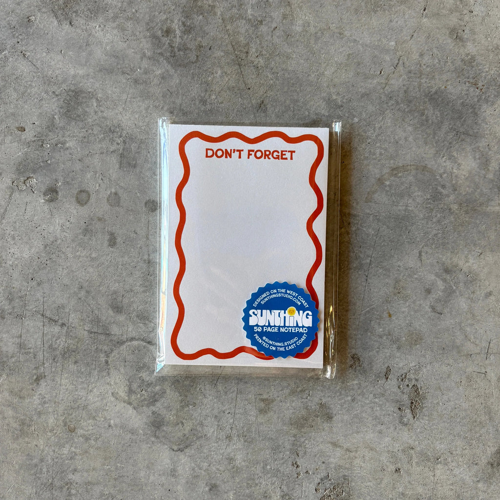 Sunthing Studio - Don't Forget Notepad - Shop Duet