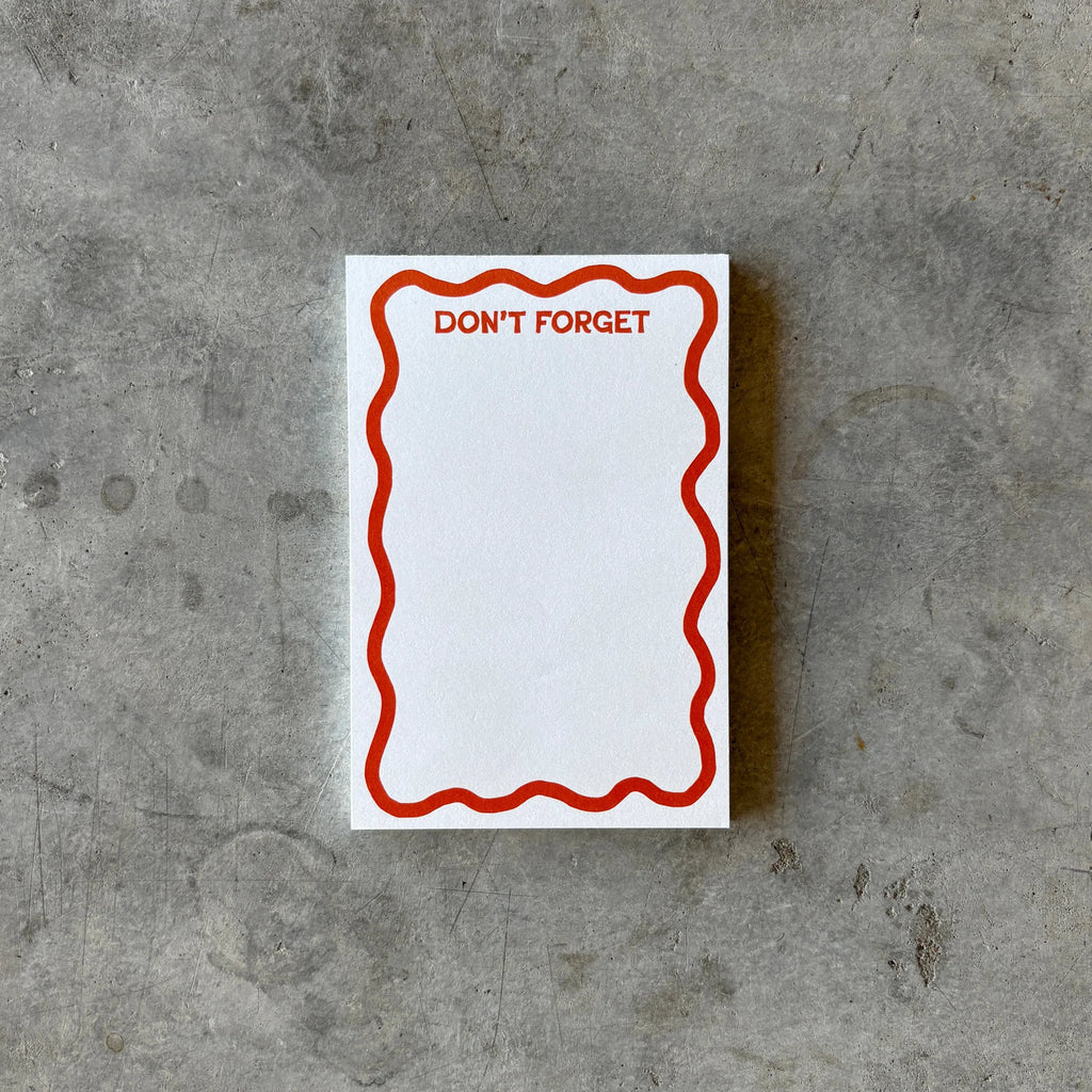 Sunthing Studio - Don't Forget Notepad - Shop Duet