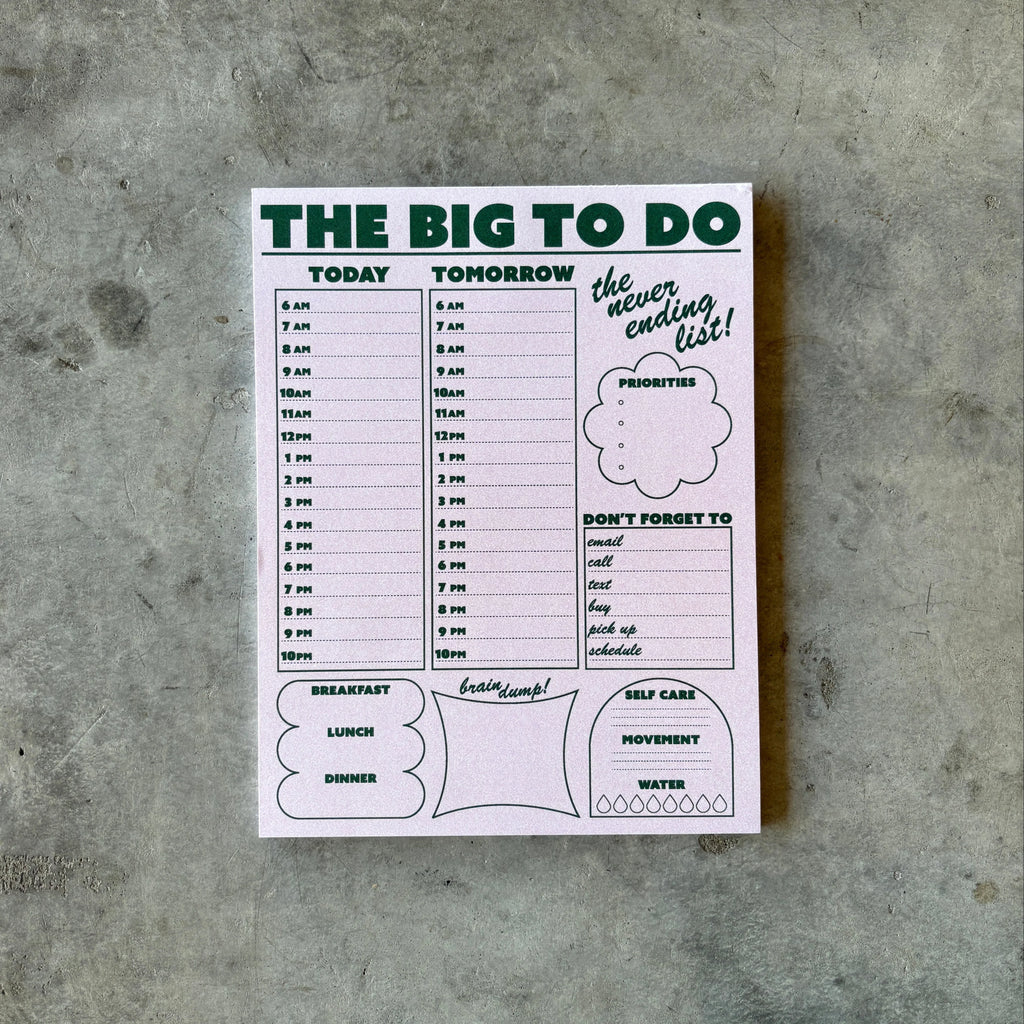 Sunthing Studio - The Big To Do Daily Notepad - Shop Duet