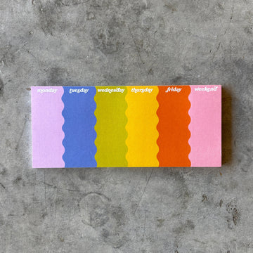Sunthing Studio - Weekly Wavy Desk Notepad - Shop Duet