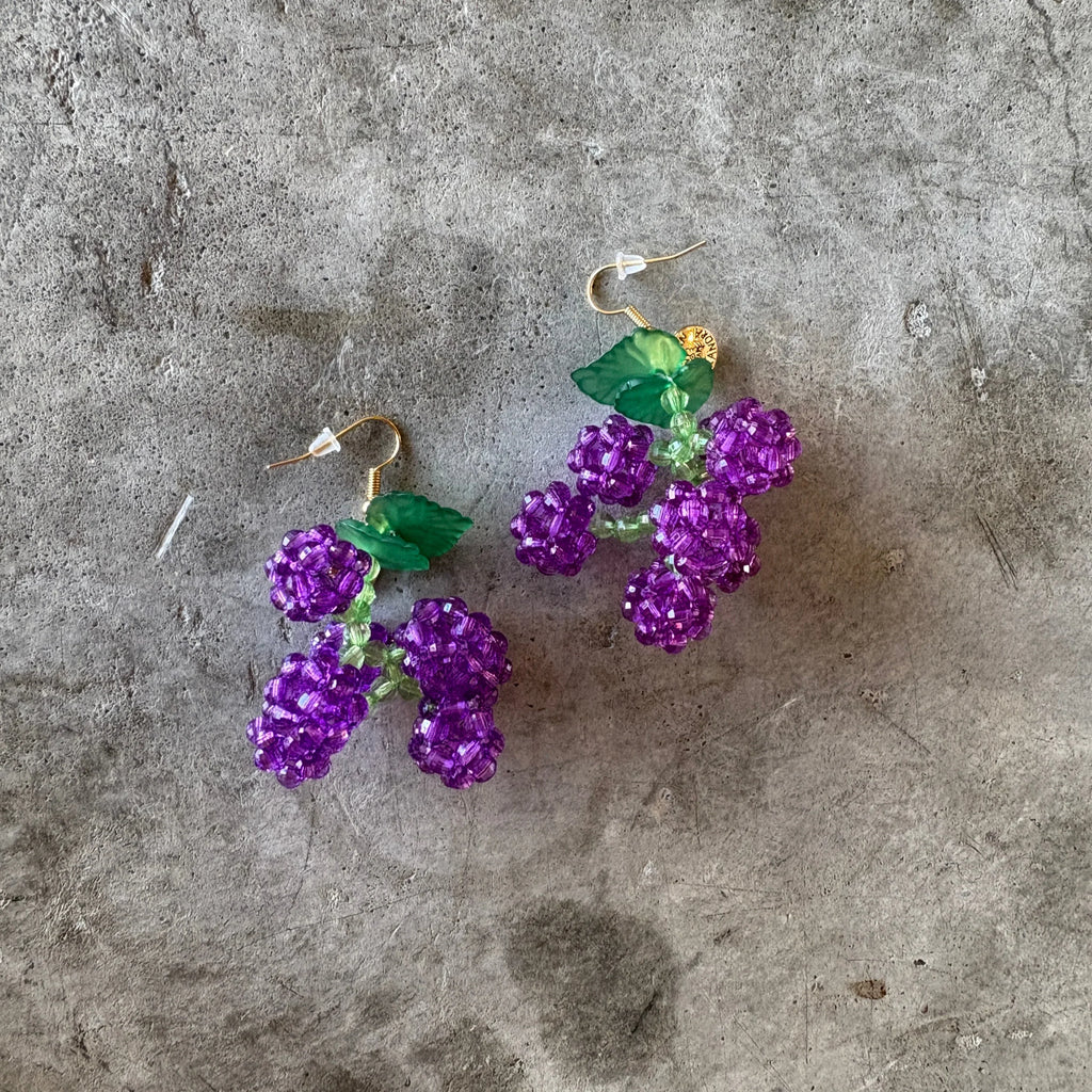 Susan Alexandra - Mini Grape Slushie Fruit Earrings - Shop Duet
