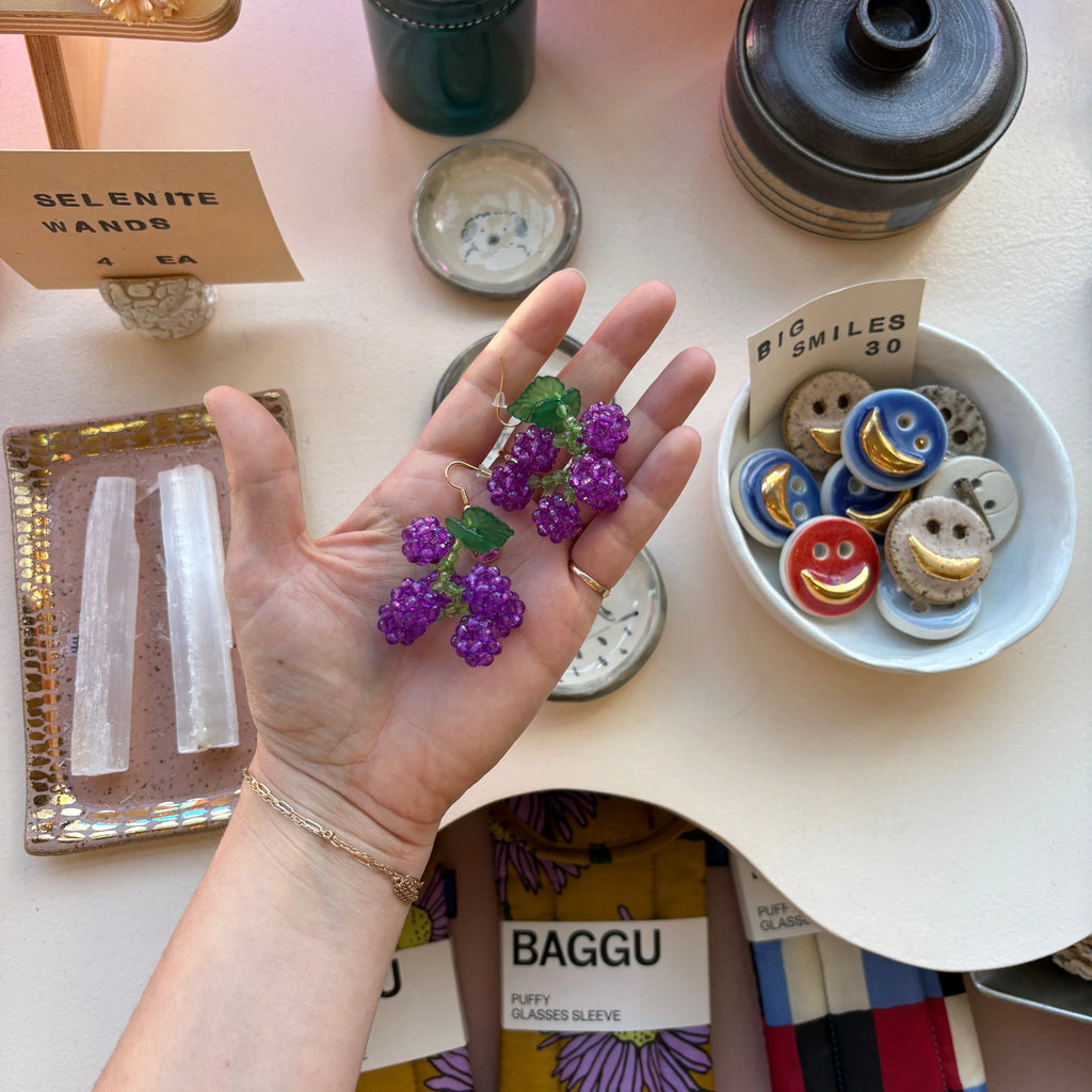 Susan Alexandra - Mini Grape Slushie Fruit Earrings - Shop Duet