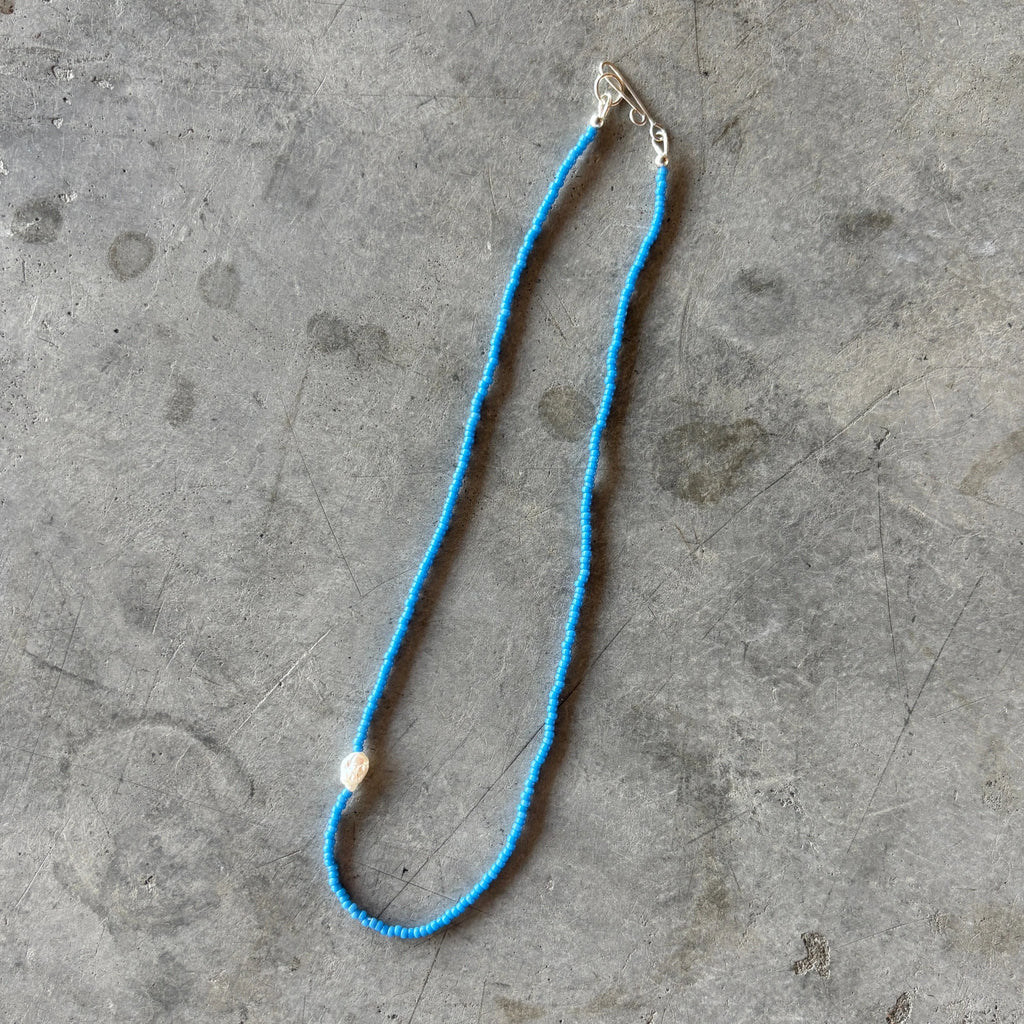 The Millhouse Collection - The Bright Blue Khadi Necklace - Shop Duet