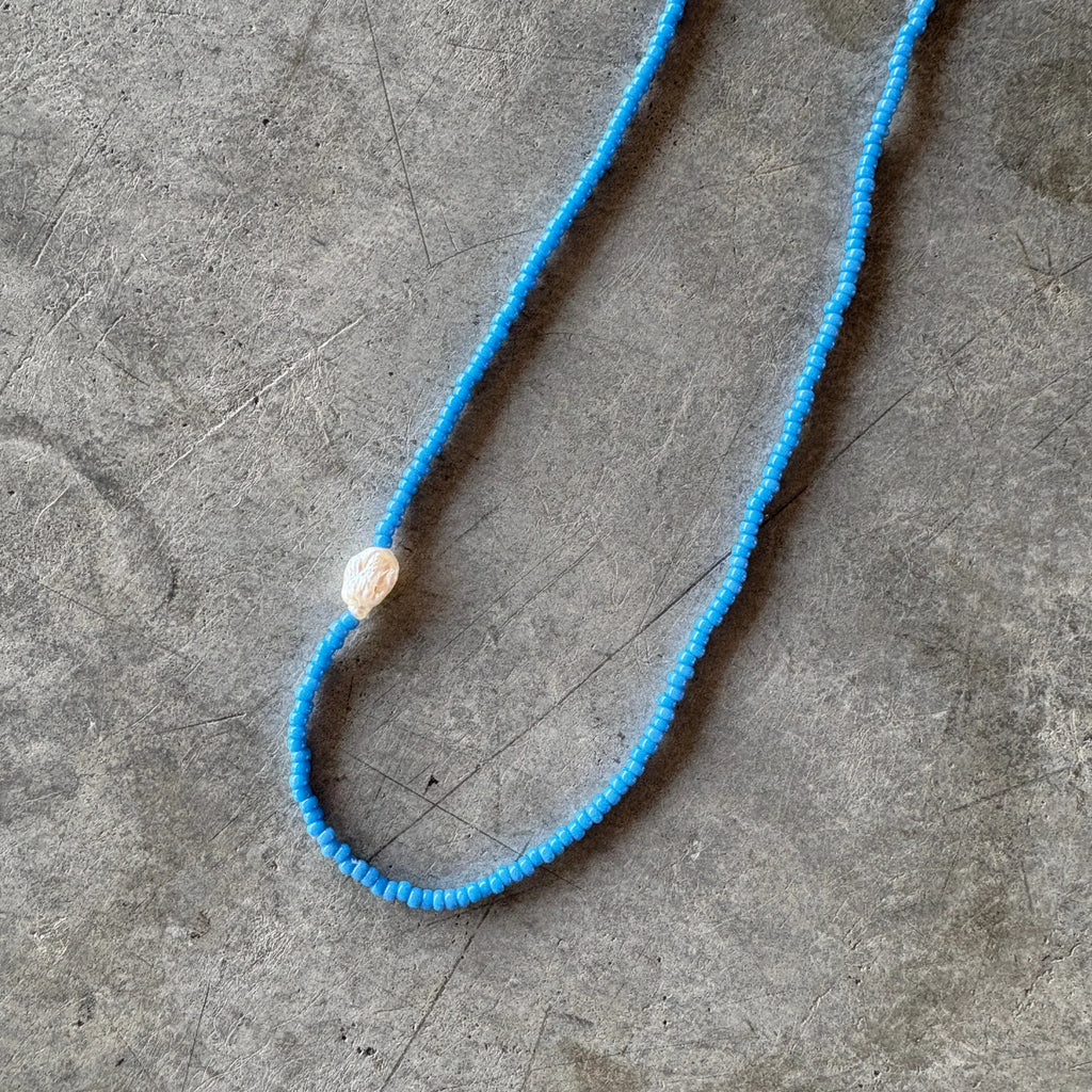 The Millhouse Collection - The Bright Blue Khadi Necklace - Shop Duet