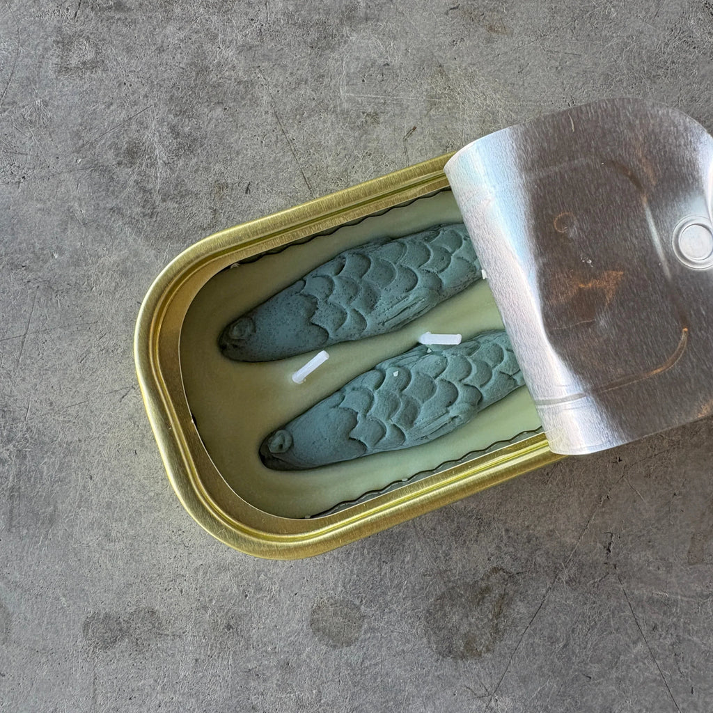 Tinned Candle - Tinned Fish Candle - Green Tea & Lemongrass - Shop Duet