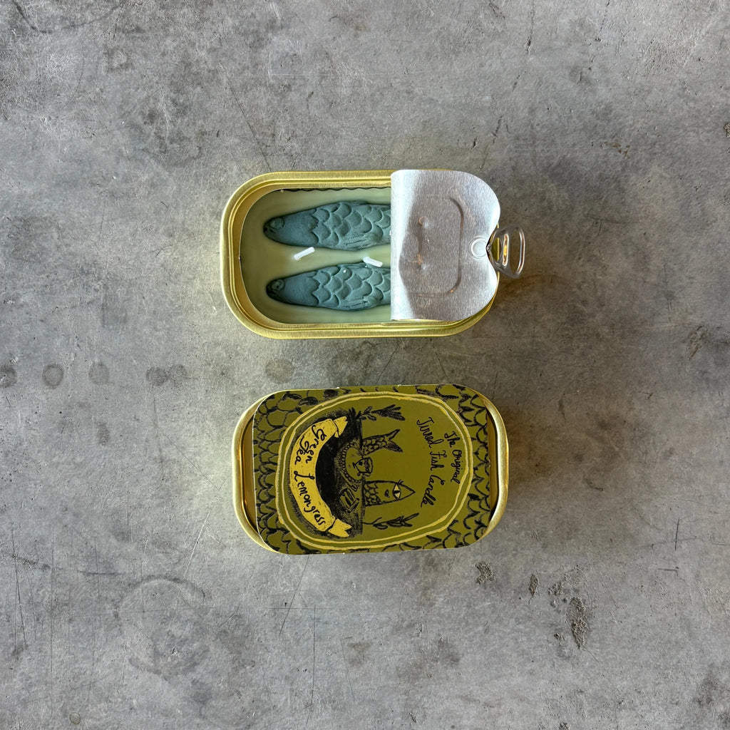 Tinned Candle - Tinned Fish Candle - Green Tea & Lemongrass - Shop Duet