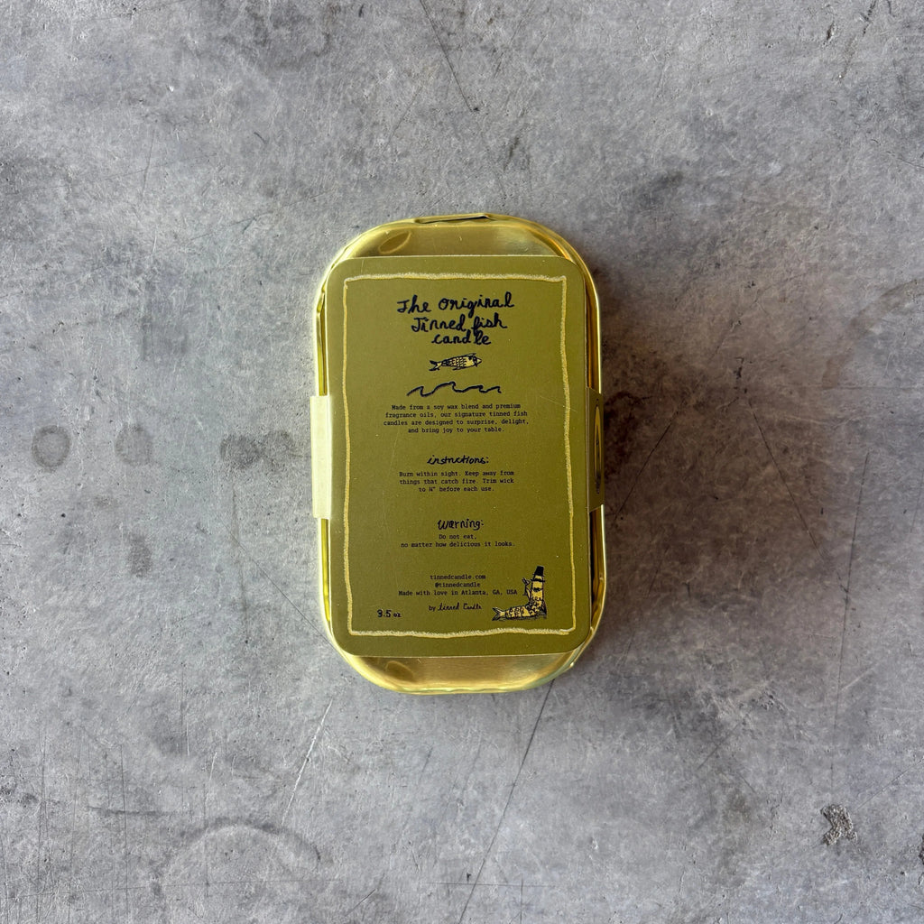 Tinned Candle - Tinned Fish Candle - Green Tea & Lemongrass - Shop Duet