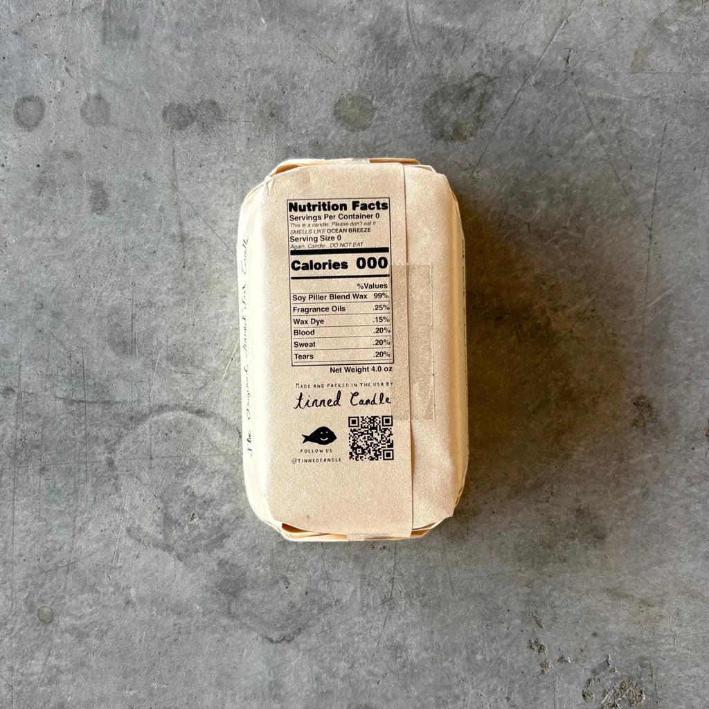 Tinned Candle - Tinned Fish Candle - Olive Oil & Sea Salt - Shop Duet
