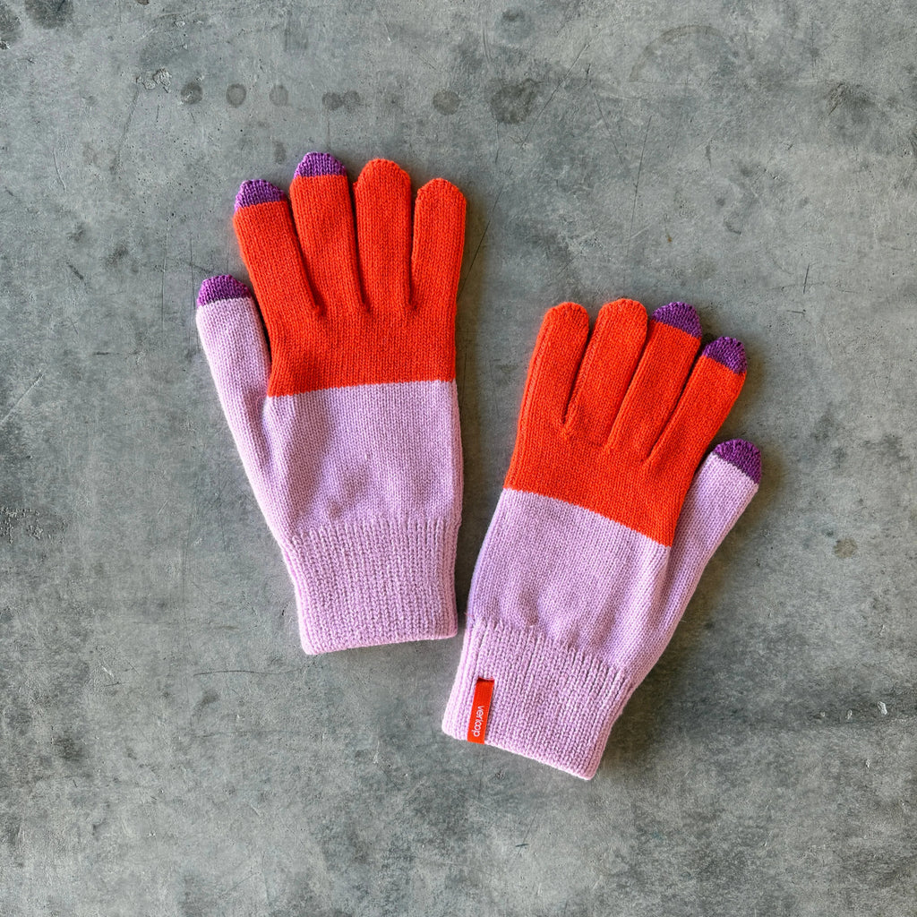Verloop - Colorblock Knit Touchscreen Gloves - Shop Duet