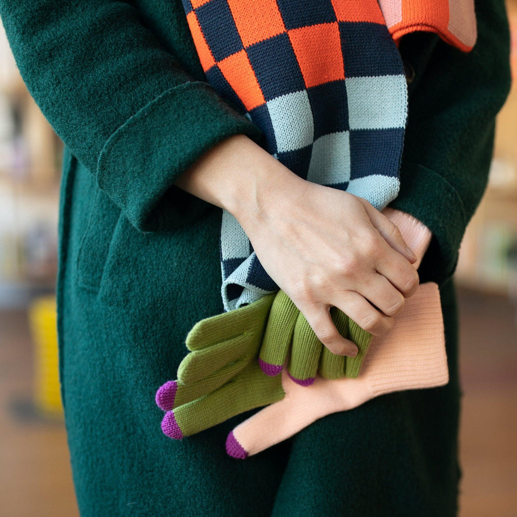 Verloop - Colorblock Knit Touchscreen Gloves - Shop Duet