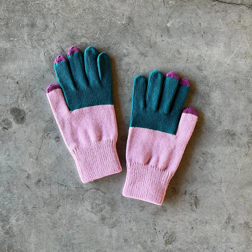 Verloop - Colorblock Knit Touchscreen Gloves - Shop Duet