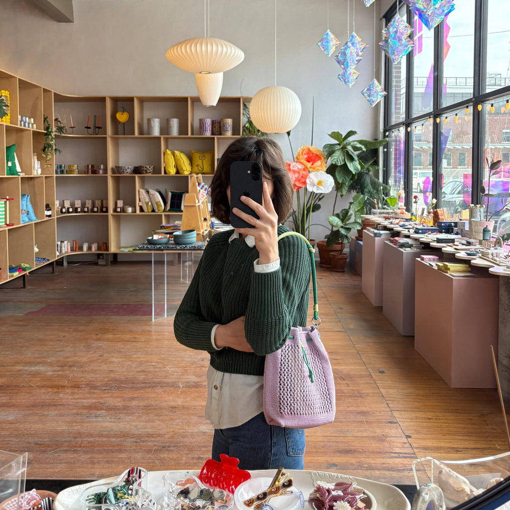 Verloop - Drawstring Raffia Mini Bag - Shop Duet