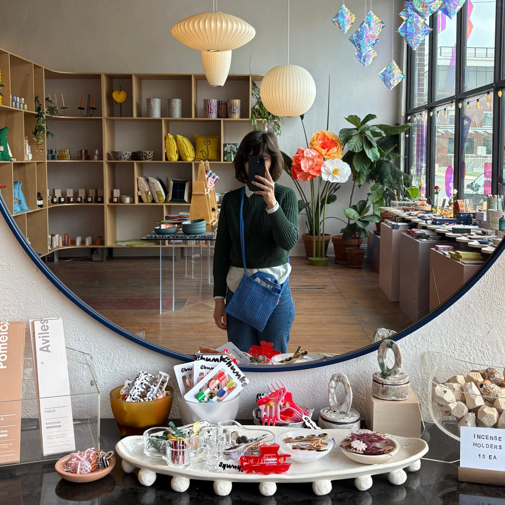 Verloop - Grid Raffia Mini Tote Bag - Shop Duet