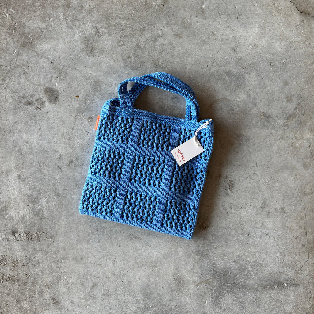 Verloop - Grid Raffia Mini Tote Bag - Shop Duet