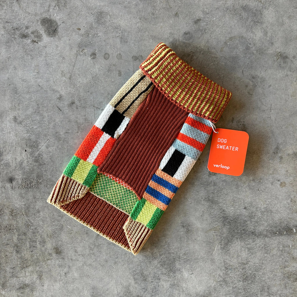 Verloop - Patchwork Stripe Dog Sweater - Shop Duet