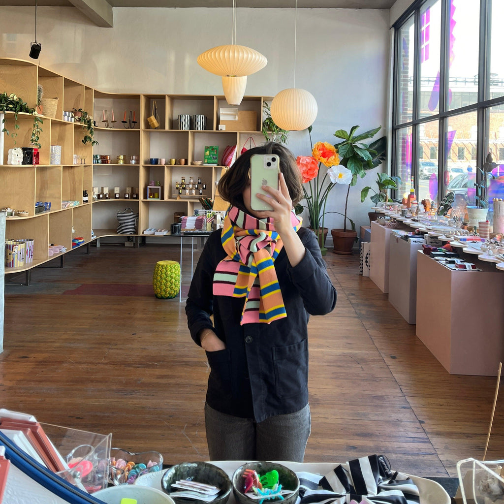 Verloop - Zipper Stripe Big Scarf - Shop Duet