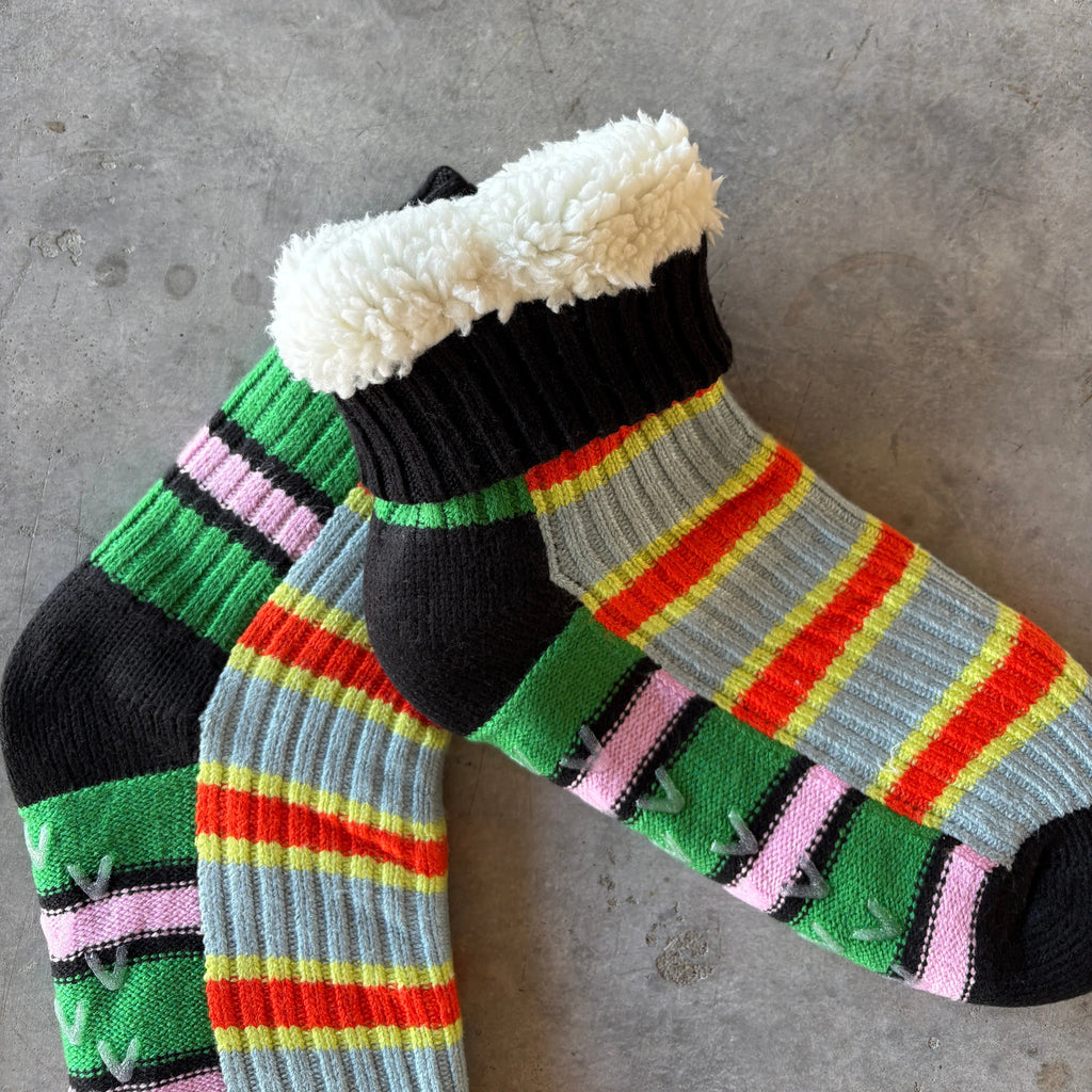 Verloop - Zipper Stripe House Socks - Shop Duet