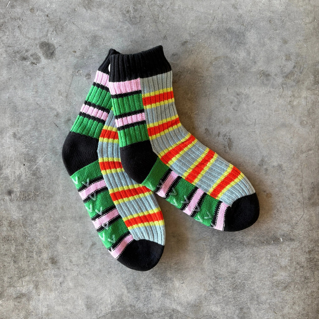Verloop - Zipper Stripe House Socks - Shop Duet
