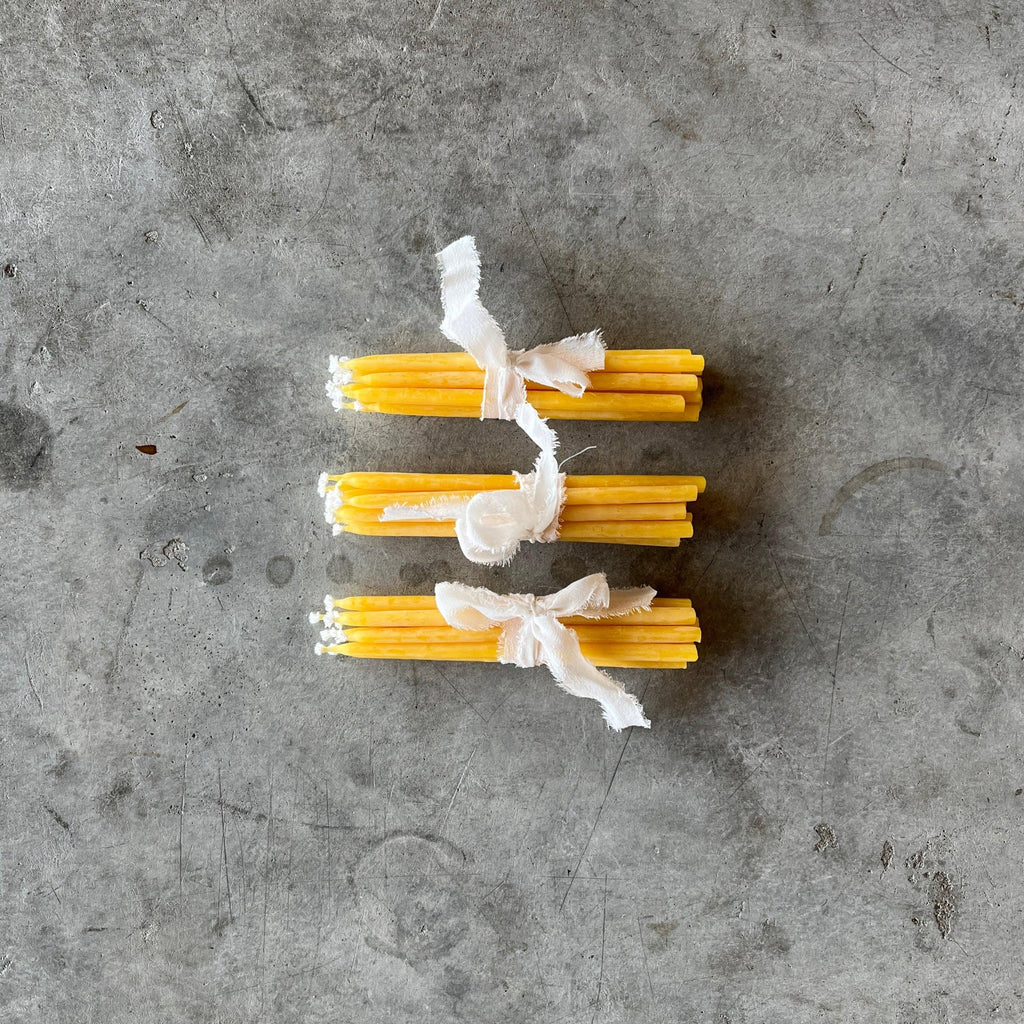 Waxing Moon - Thin Beeswax Tapers - Shop Duet