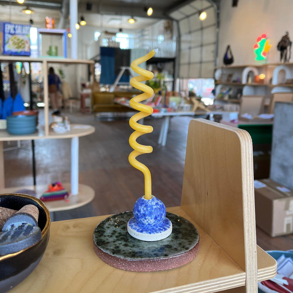 Waxing Moon - Twirl Beeswax Taper - Shop Duet