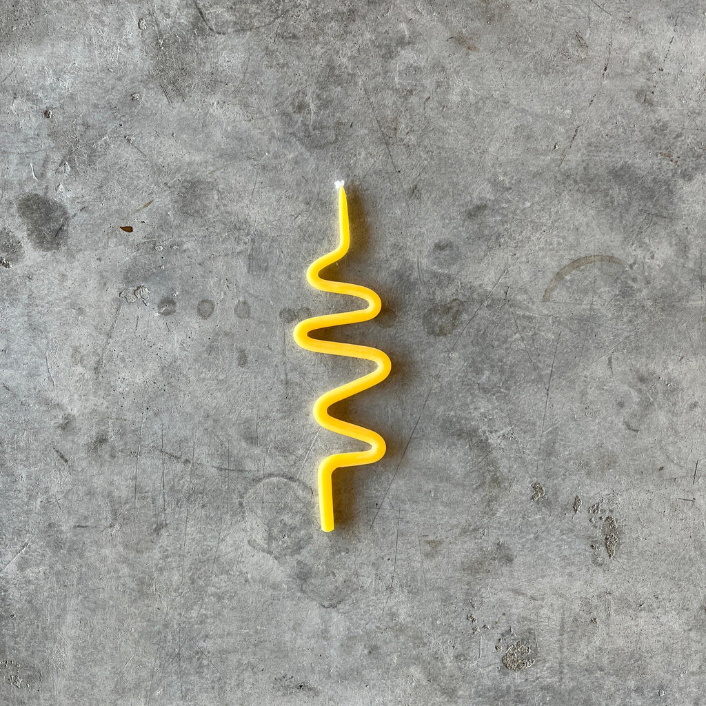 Waxing Moon - Zigzag Beeswax Taper - Shop Duet