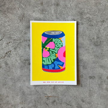 We are out of Office - Jungle Soda IPA Risograph Print - Shop Duet