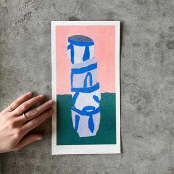 We are out of Office - Minibowls Risograph Print - Shop Duet