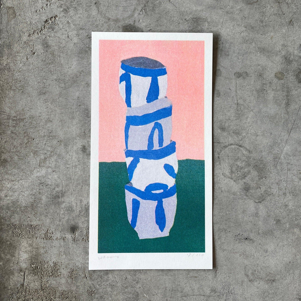 We are out of Office - Minibowls Risograph Print - Shop Duet