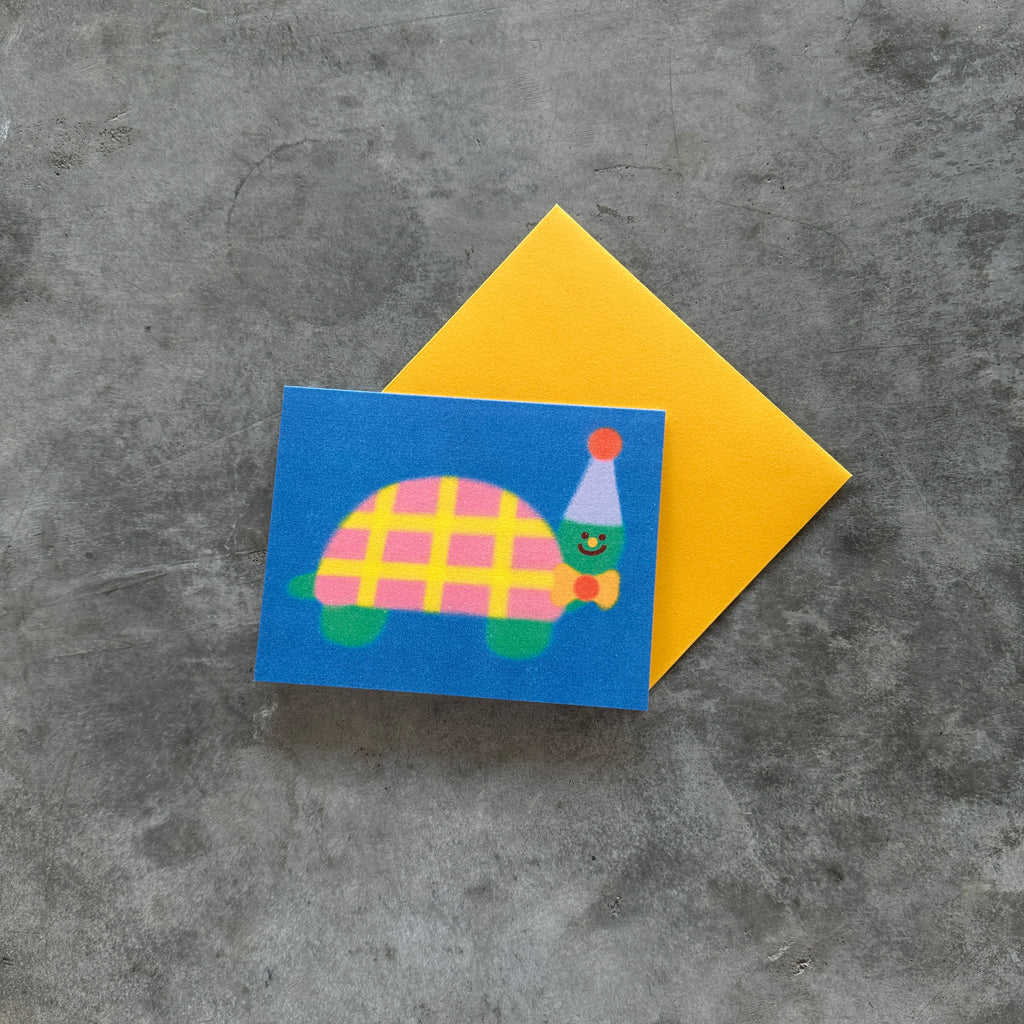 Wrap Magazine - 'Birthday Turtle' Greeting Card - Shop Duet