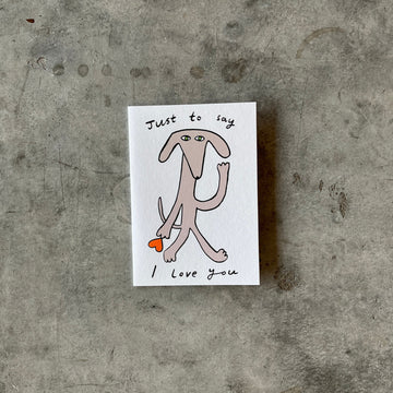 Wrap Magazine - 'Just To Say I Love You' Embossed Greetings Card - Shop Duet