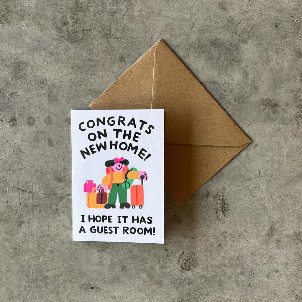 Wrap Magazine - ‘New Home With A Guest Room’ Greetings Card - Shop Duet