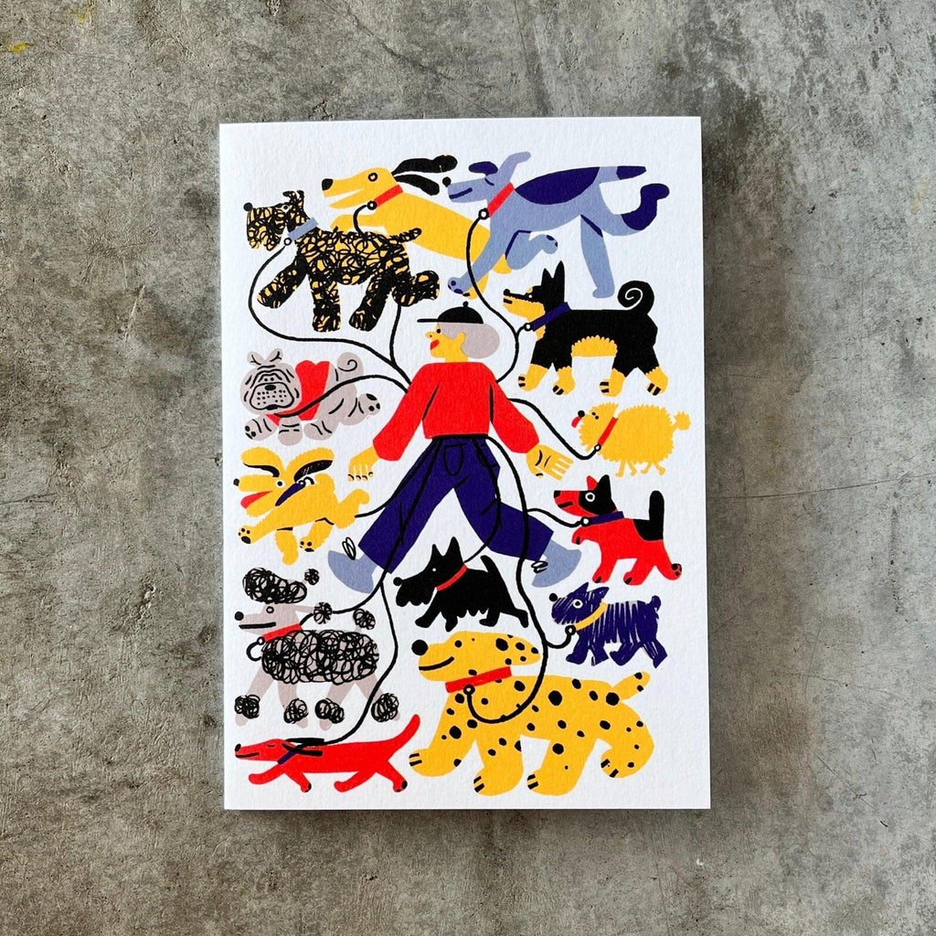 Wrap Magazine - 'NY Dog Walker' Greetings Card - Shop Duet