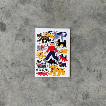 Wrap Magazine - 'NY Dog Walker' Greetings Card - Shop Duet