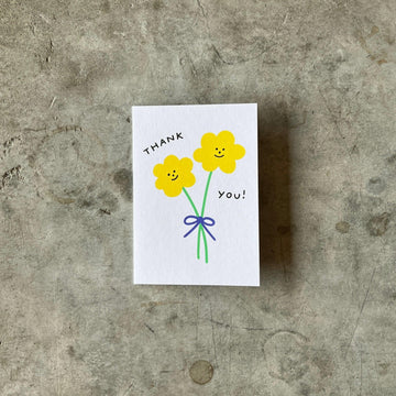 Wrap Magazine - ‘Thank You Double Flowers’ Greetings Card - Shop Duet
