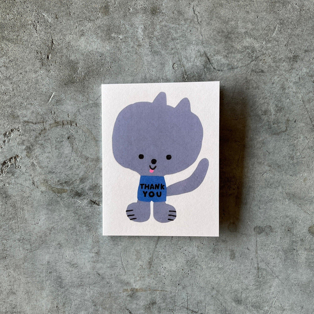 Wrap Magazine - 'Thank You Kitty' Kids Greetings Card - Shop Duet
