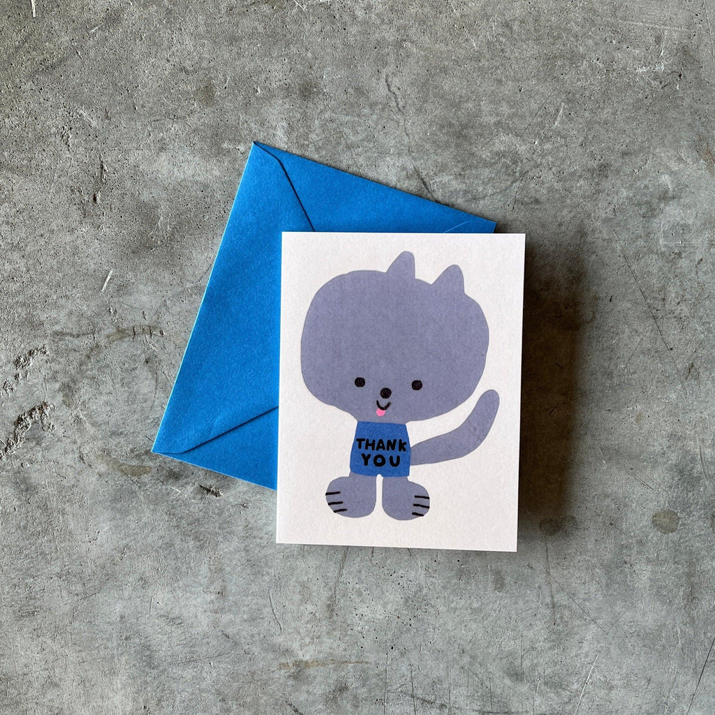 Wrap Magazine - 'Thank You Kitty' Kids Greetings Card - Shop Duet