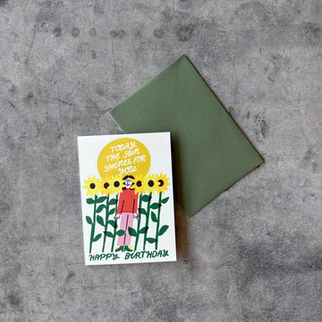 Wrap Magazine - 'Today the Sun Shines For You' Card - Shop Duet