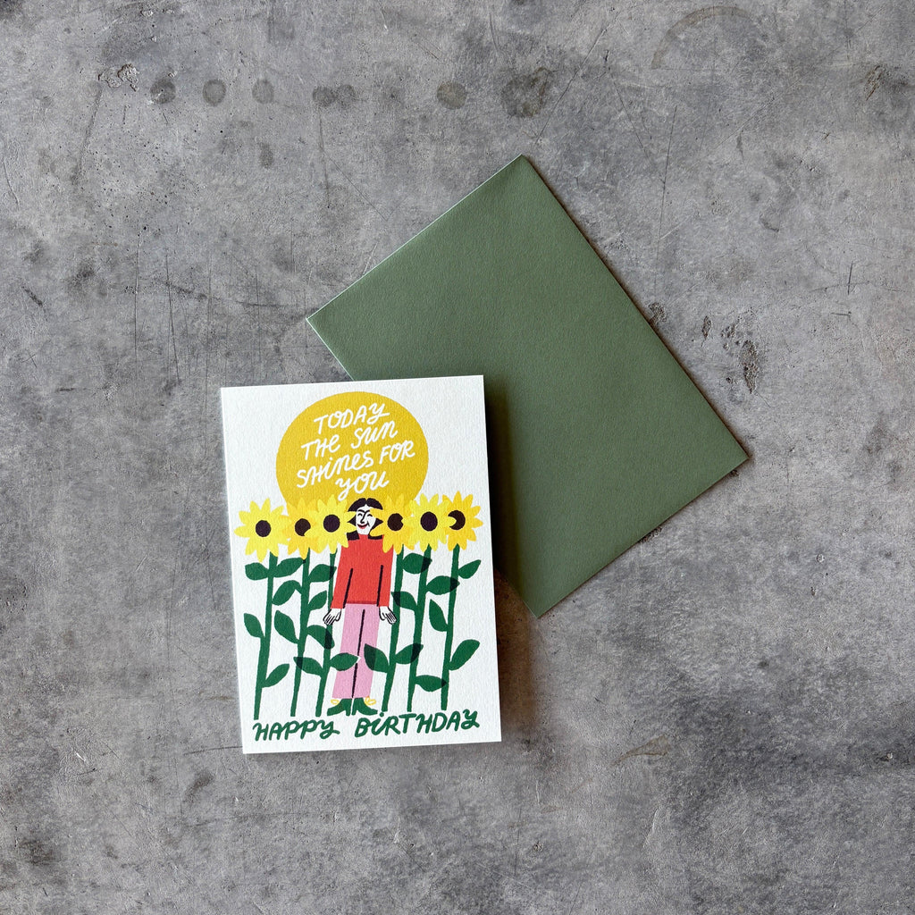Wrap Magazine - 'Today the Sun Shines For You' Card - Shop Duet